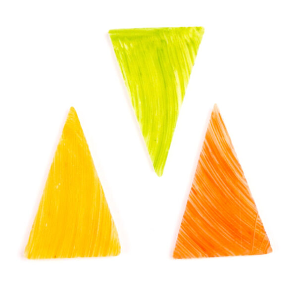 Petits triangles pinceau assortis