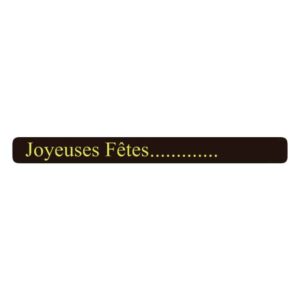 Décor alimentaire rectangle jf 10x110mm chocolat noir sérigraphié