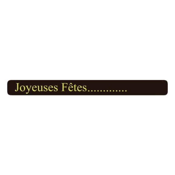 Décor alimentaire rectangle jf 10x110mm chocolat noir sérigraphié